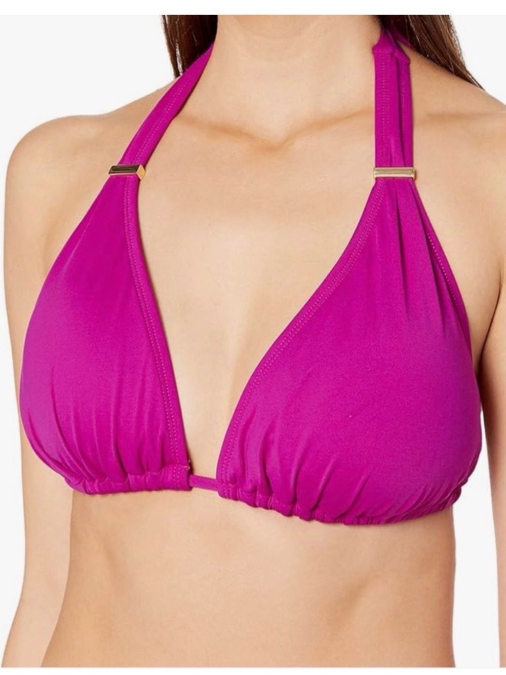 La Blanca DElux bikini top color magenta size 34E NWT